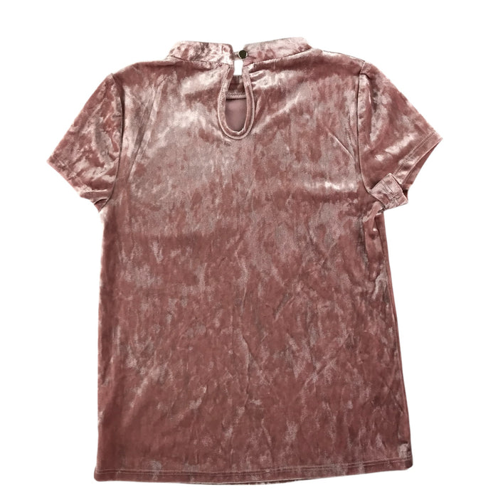 Nutmeg 10-11 years pink velvety blouse
