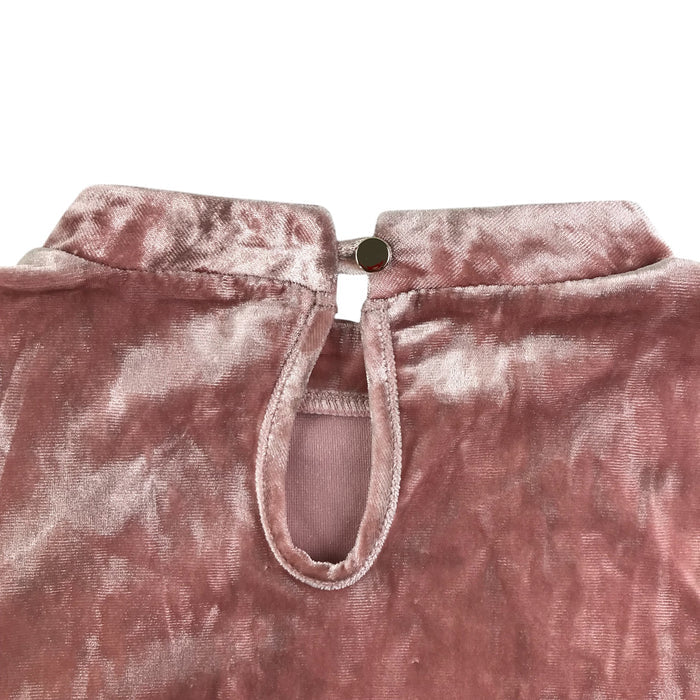 Nutmeg 10-11 years pink velvety blouse