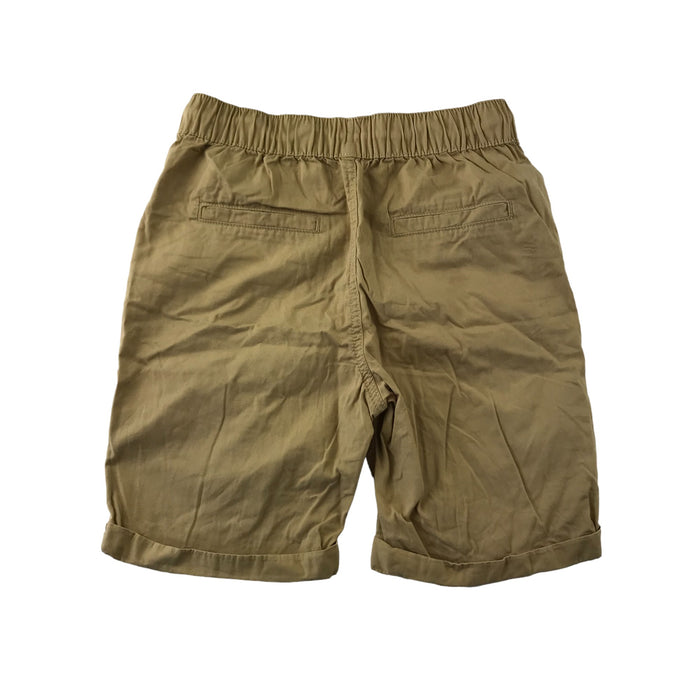 Nutmeg 10 years beige plain pull up cotton shorts