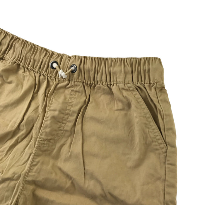 Nutmeg 10 years beige plain pull up cotton shorts