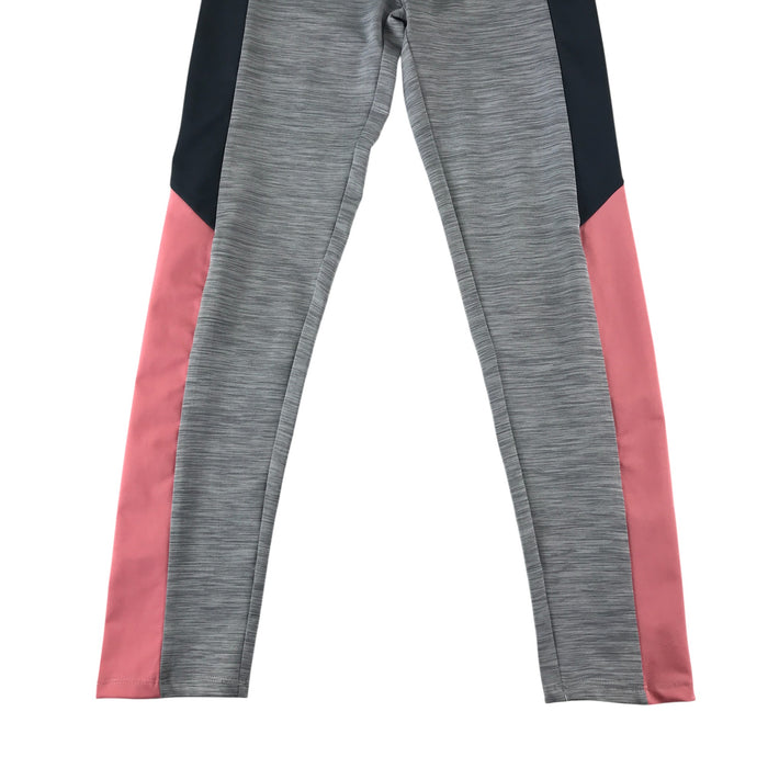 Nutmeg 11-12 years grey pink sport leggings