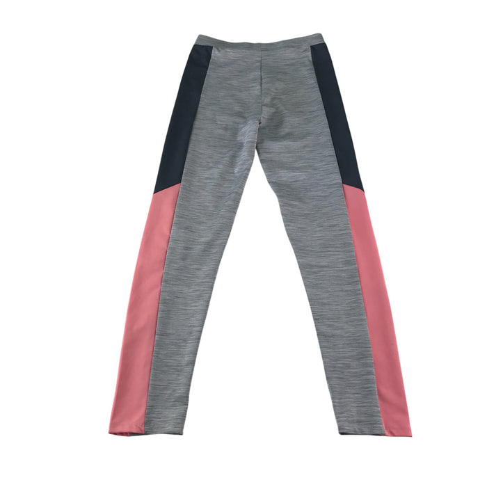 Nutmeg 11-12 years grey pink sport leggings