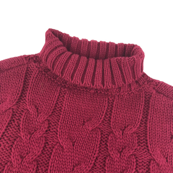 Nutmeg 12-14 years dark fuchsia pink high collar poncho