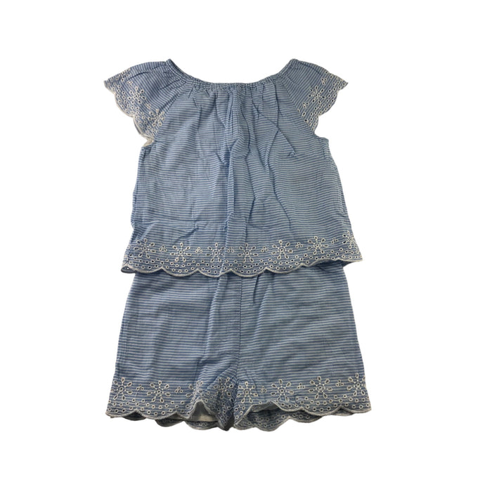 Nutmeg 5-6 years blue stripy playsuit