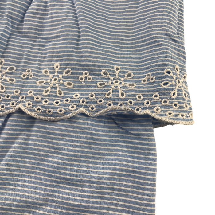 Nutmeg 5-6 years blue stripy playsuit