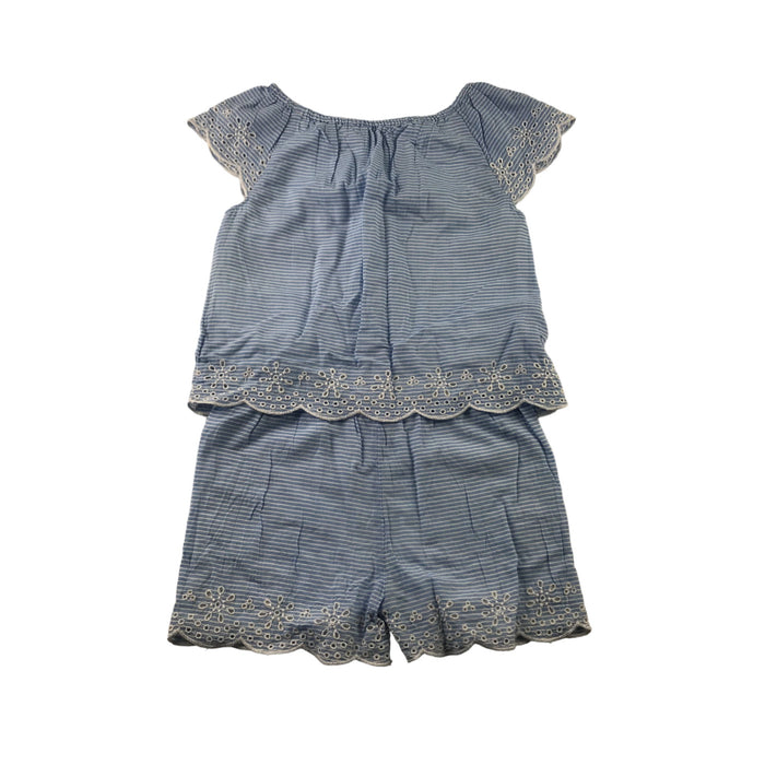 Nutmeg 5-6 years blue stripy playsuit