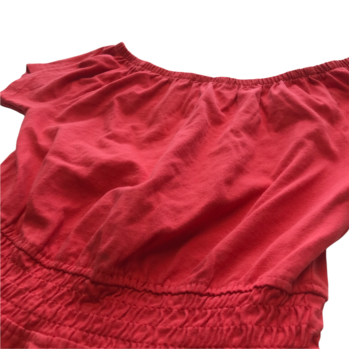 Nutmeg 5-6 years red pink playsuit