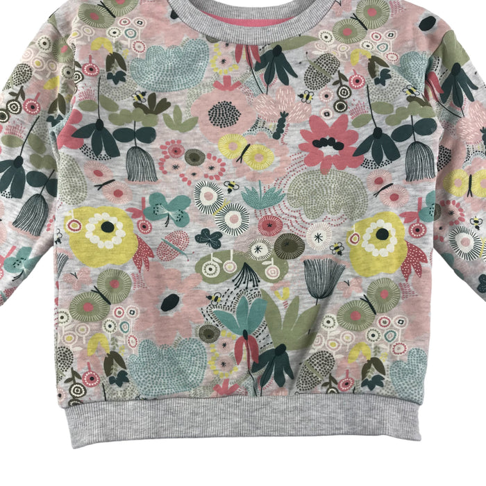 Nutmeg 6 years grey floral print sweater