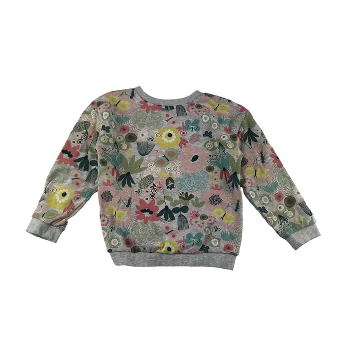 Nutmeg 6 years grey floral print sweater