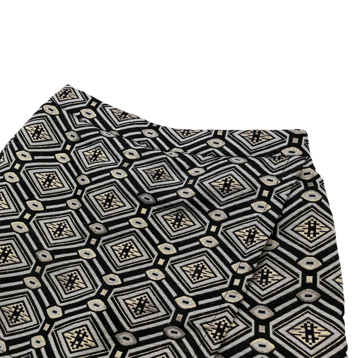 Nutmeg 8 years grey and black diamond pattern skort