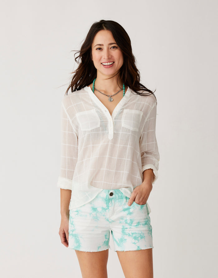 Oahu 4" Twill Short: Sea Glass Tie Dye - FINAL SALE