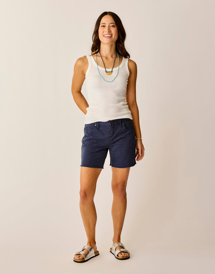 Oahu 6" Twill Short: Navy