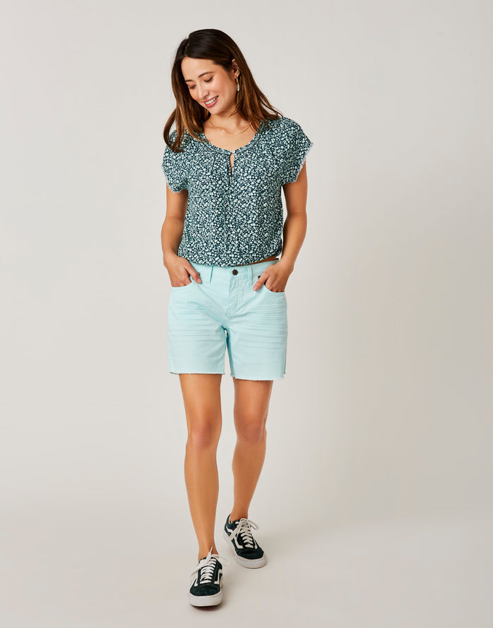 Oahu 6" Twill Short: Sea Glass - - FINAL SALE
