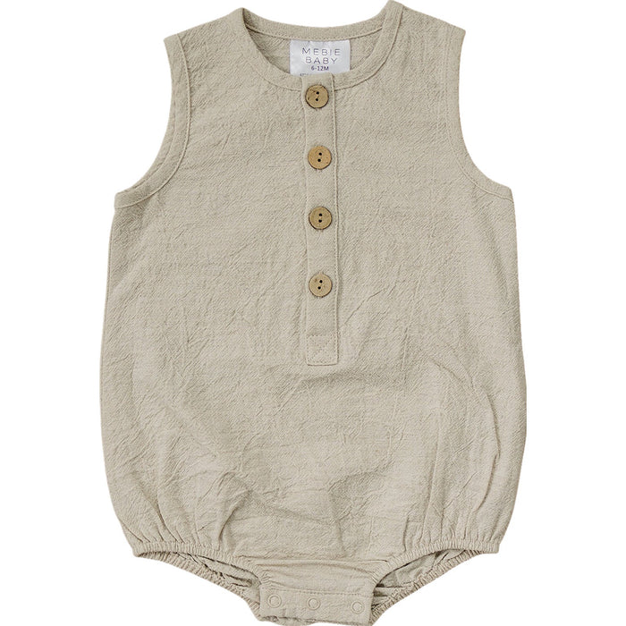 Oatmeal Linen Bubble Romper
