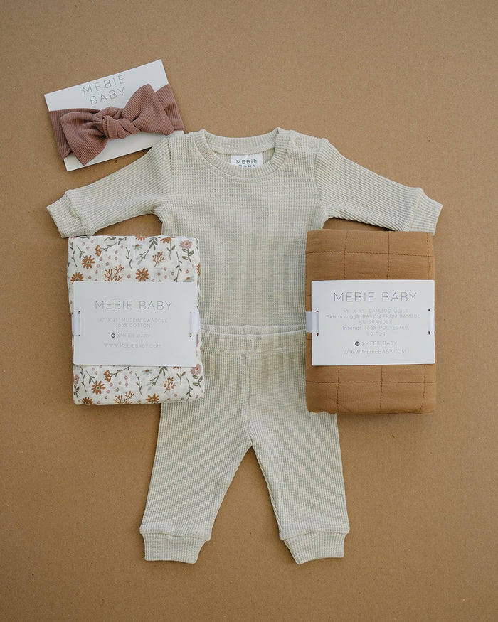 Oatmeal Waffle Two-piece Cozy Set