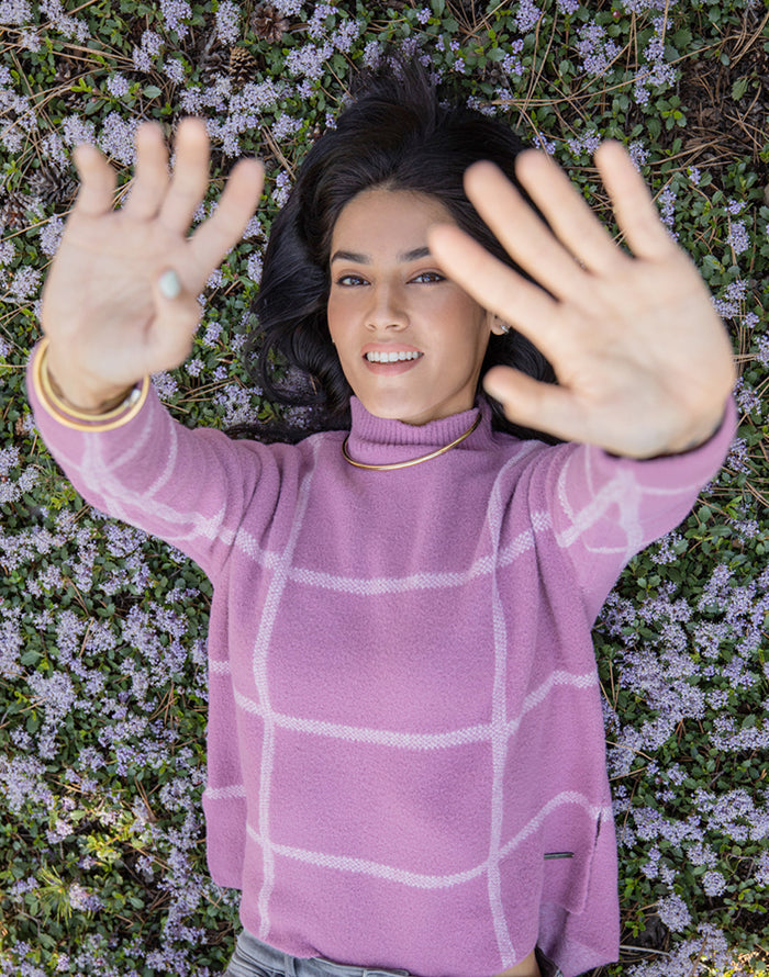 Olivia Plush Sweater: Orchid Birdseye - FINAL SALE
