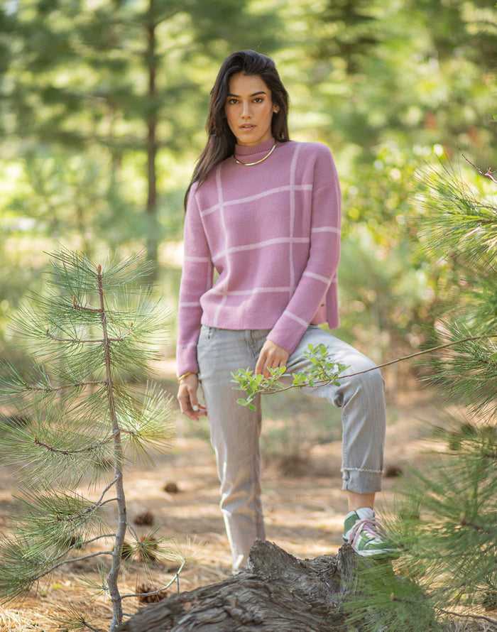 Olivia Plush Sweater: Orchid Birdseye - FINAL SALE