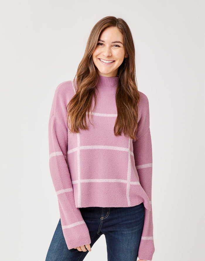 Olivia Plush Sweater: Orchid Birdseye - FINAL SALE
