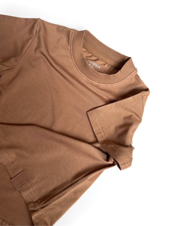 Oversized Bamboo Tee- Spiced Cider