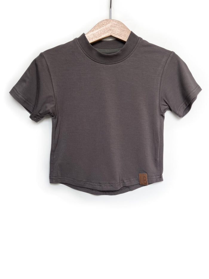 Oversized Bamboo Tee- Stone