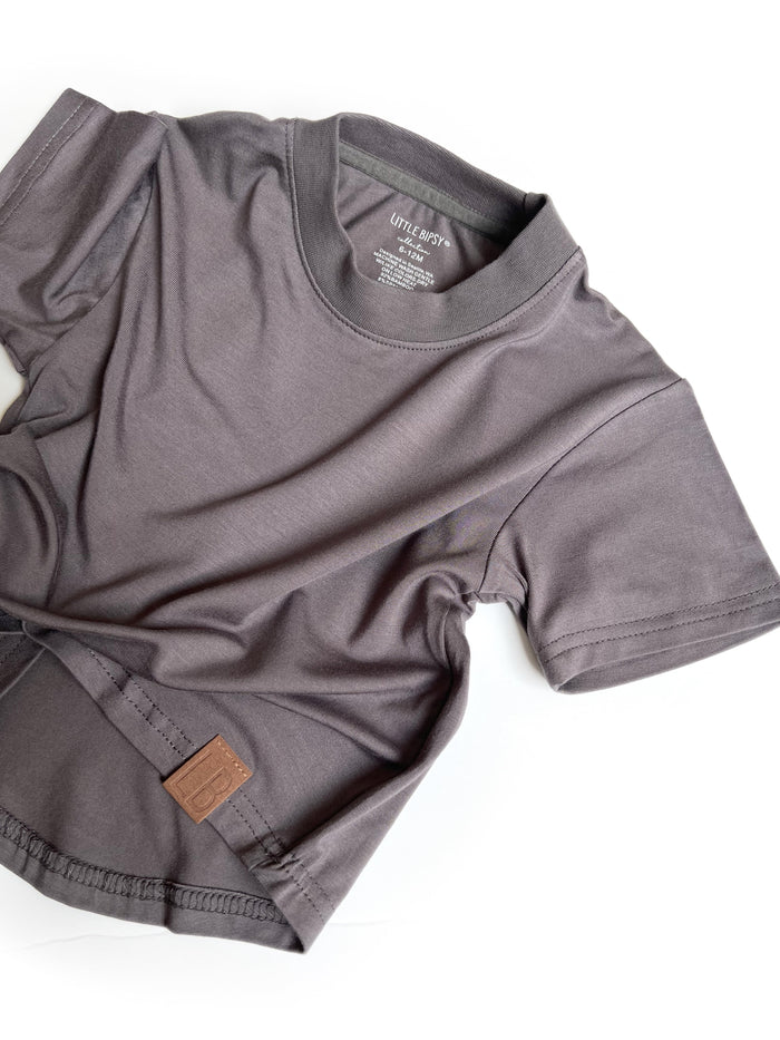 Oversized Bamboo Tee- Stone