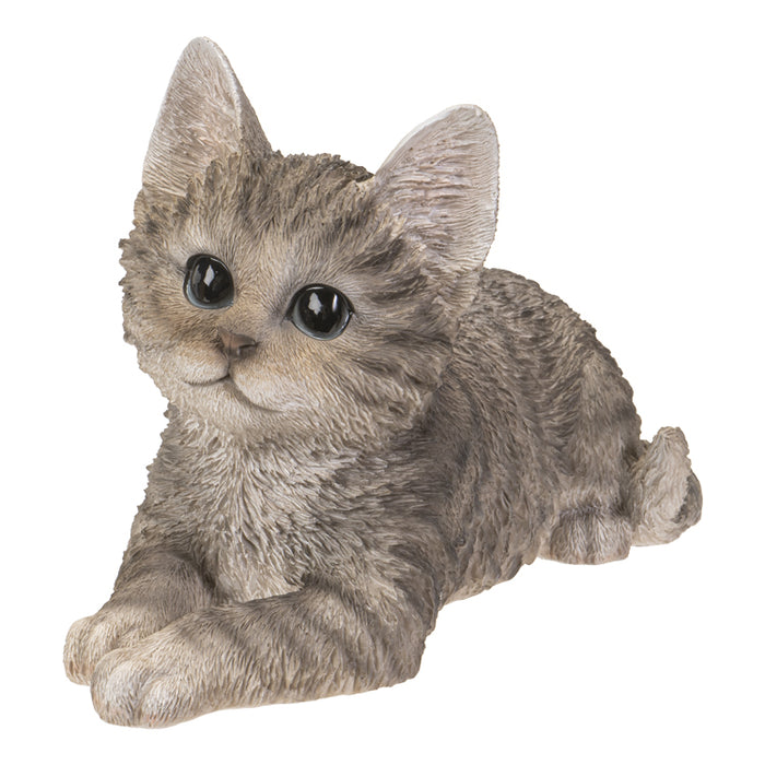 Pacific Giftware - Gray Blue Cat Laying Down Figurine 14879
