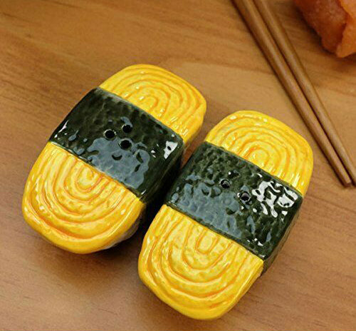 Pacific Giftware™ - Salt & Pepper Shakers Set Tamago Egg Sushi 10402