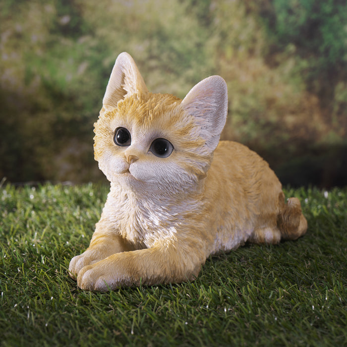Pacific Giftware - Tabby Cat Laying Down Figurine 14878