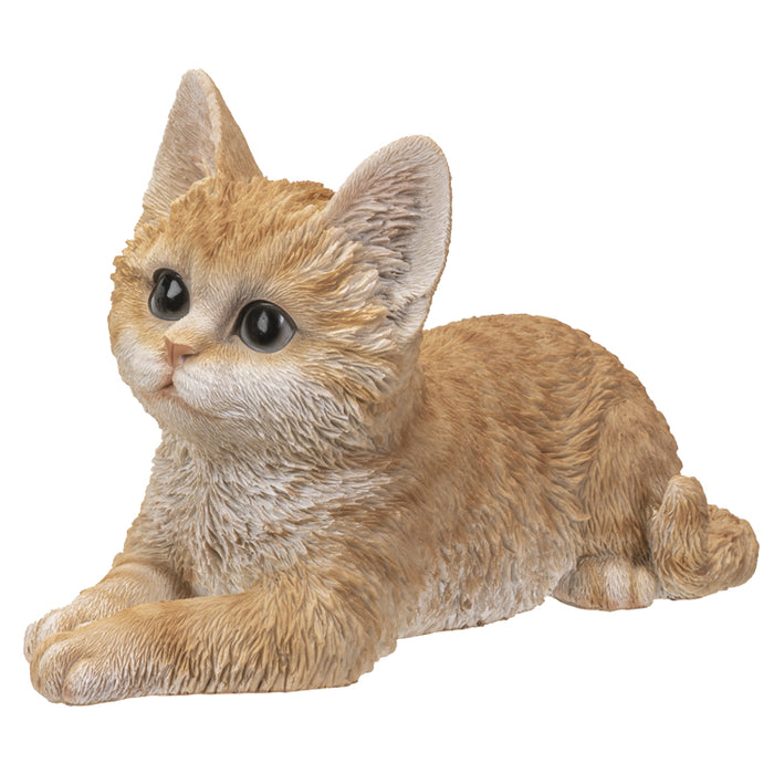 Pacific Giftware - Tabby Cat Laying Down Figurine 14878