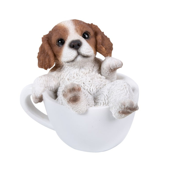 Pacific Giftware - Teacup Pups King Charles Spaniel Dog in Mug Figurine 12019