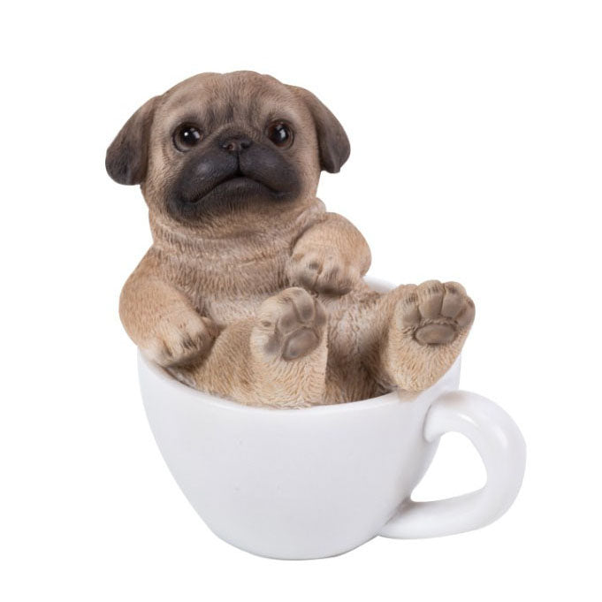 Pacific Giftware - Teacup Pups Pug Dog in Mug Figurine 12020