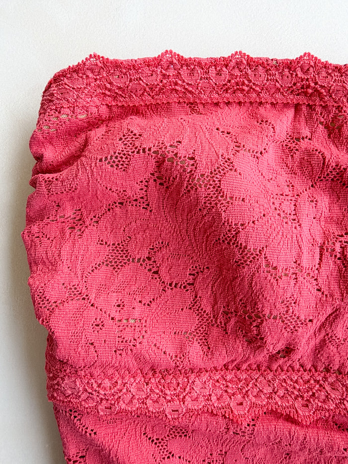 Pain De Sucre Blush Pink Azelie Lace Bustier Top
