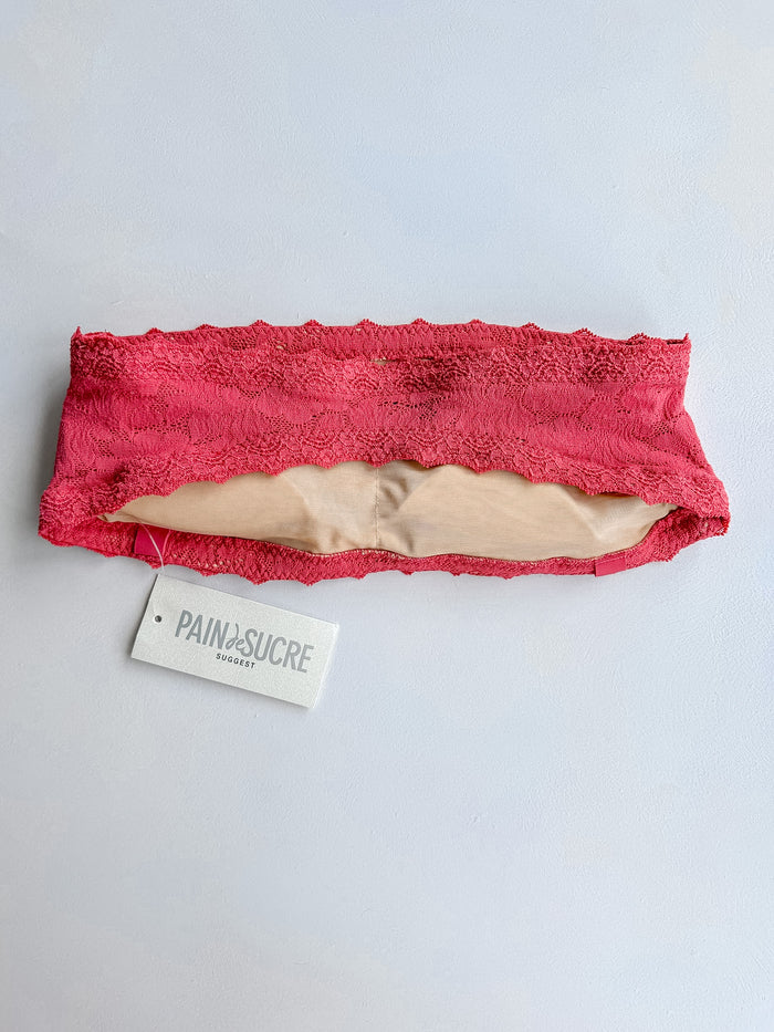Pain De Sucre Bra Top in Pink Lace Abaya