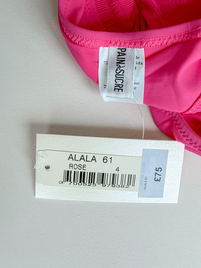 Pain De Sucre Hot Pink Ruffle Cheeky Bikini Bottom in Alala