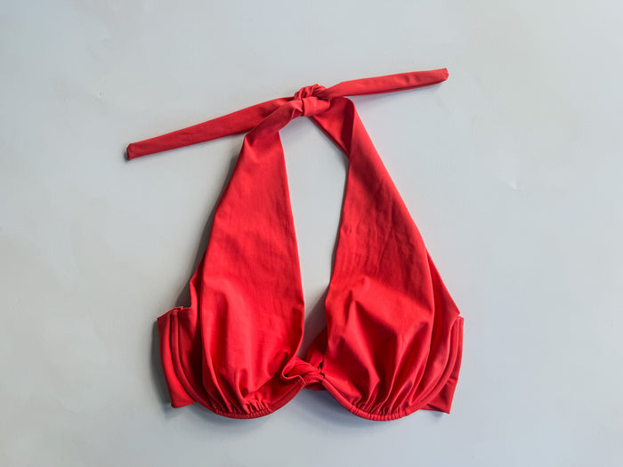 Pain De Sucre Red Underwired Bikini Top in Fabia