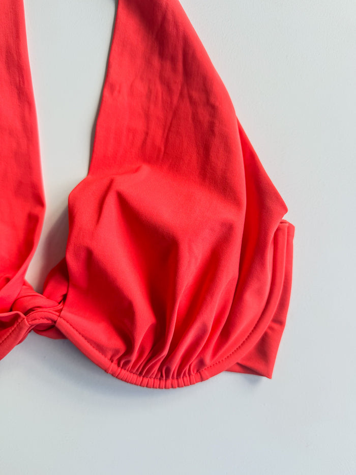 Pain De Sucre Red Underwired Bikini Top in Fabia