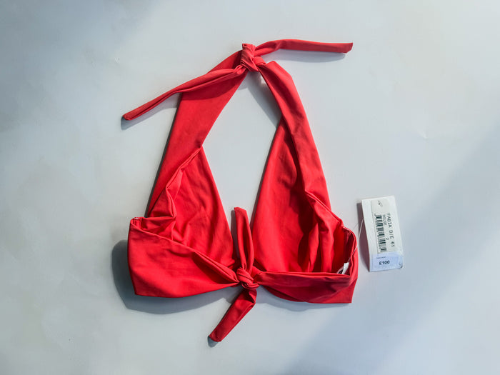 Pain De Sucre Red Underwired Bikini Top in Fabia