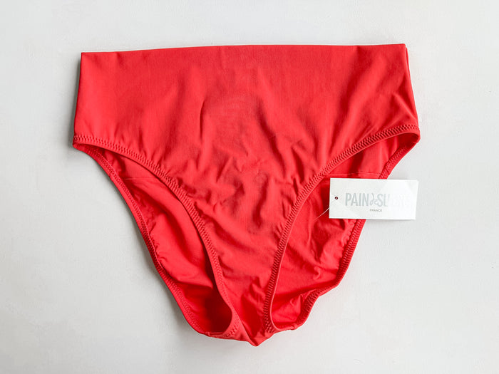 Pain De Sucre Rouge High Waist Bikini Bottom in Tobago