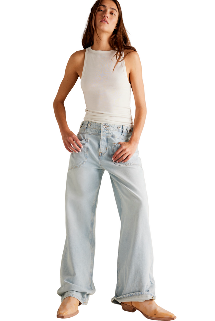 Palmer Cuffed Jean in Daydream Blue