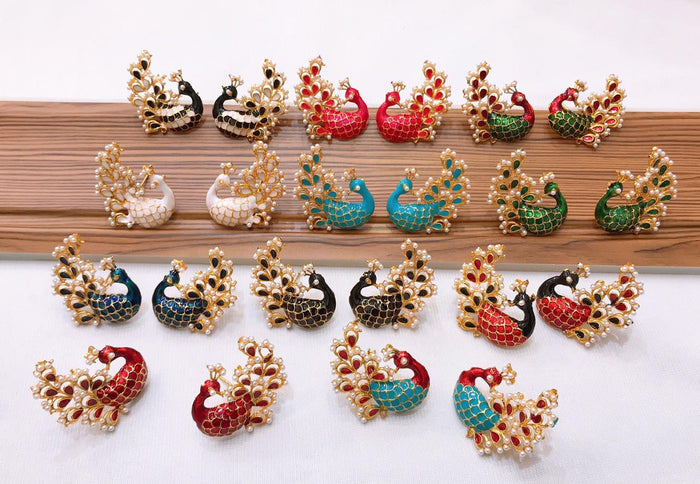 Peacock earrings only - NATASHAHS