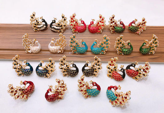 Peacock earrings only - NATASHAHS
