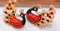 Peacock earrings only - NATASHAHS