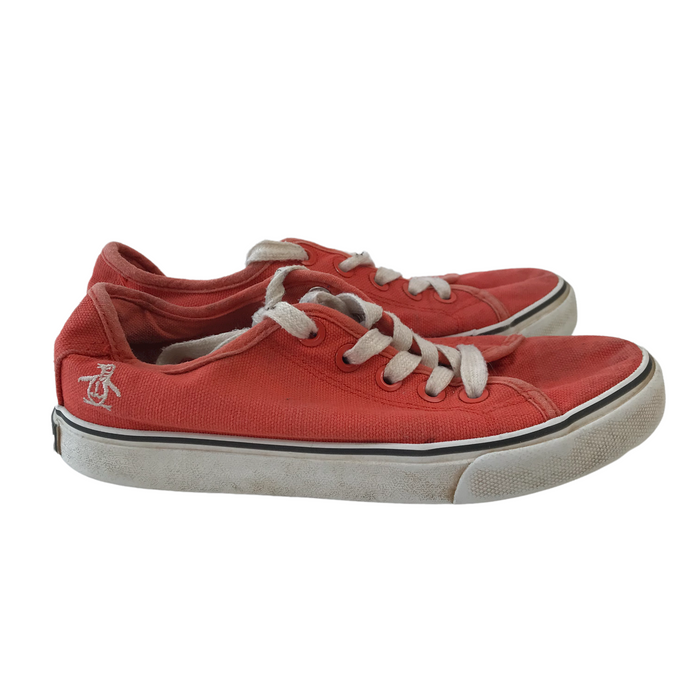 Penguin size UK 1 red trainers