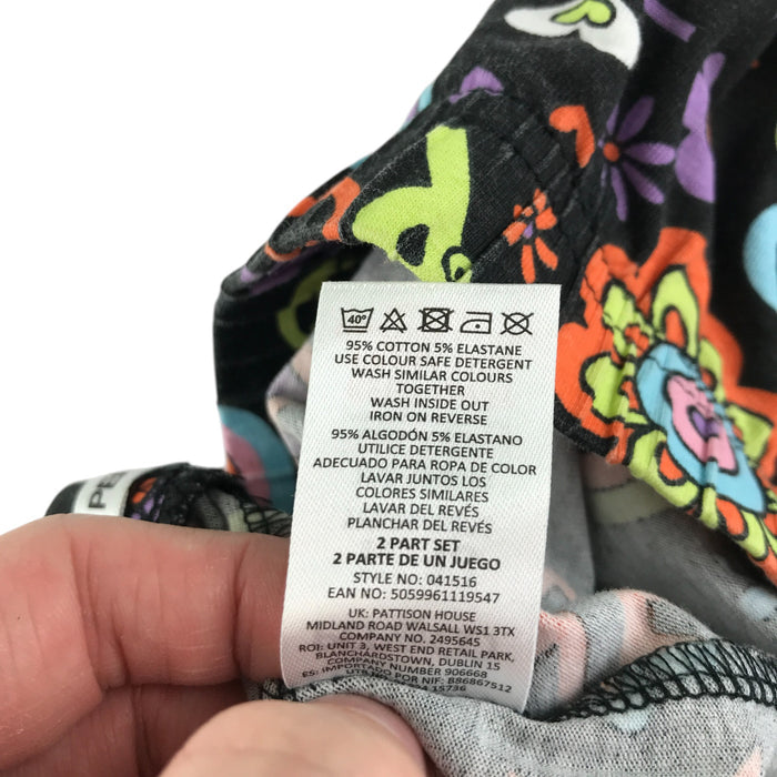 PEP&CO leggings 12-13 years black cartoony graphic print cropped