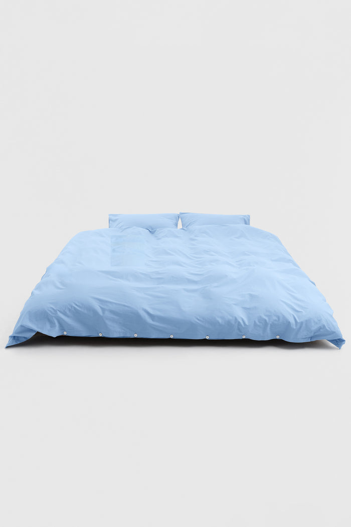 Percale Double Duvet Cover Island Blue