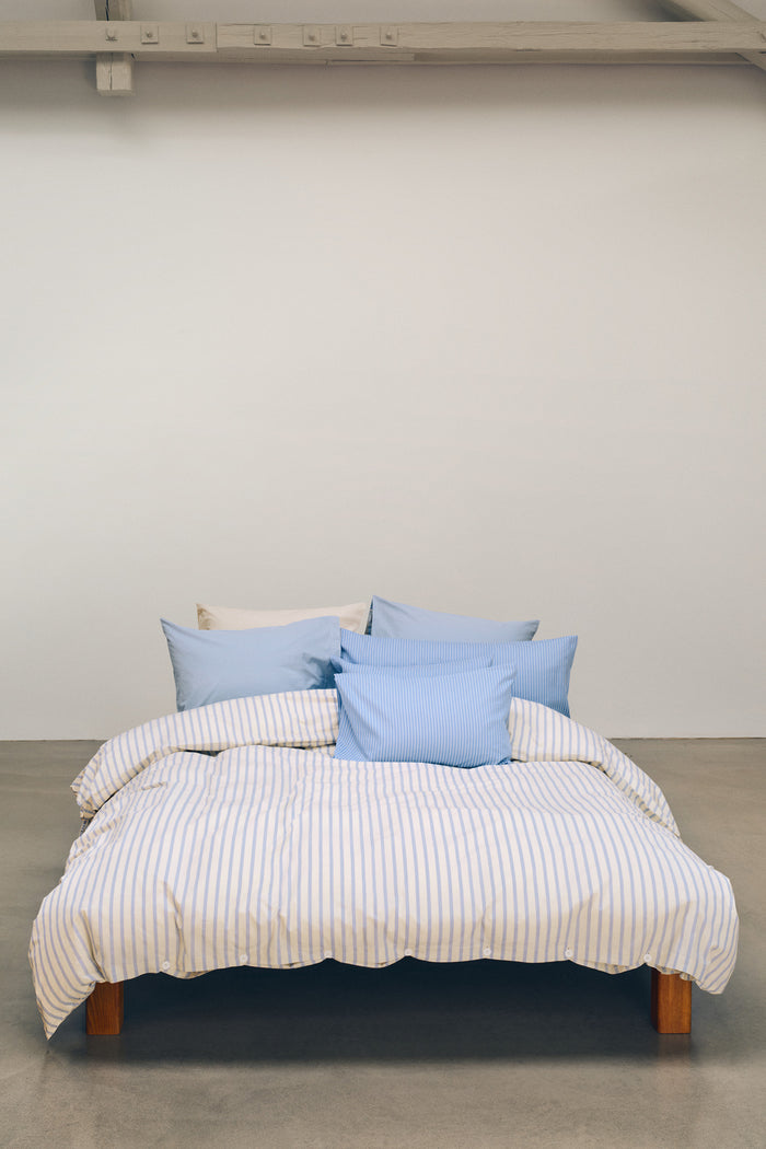 Percale King Duvet Cover Needle Stripes