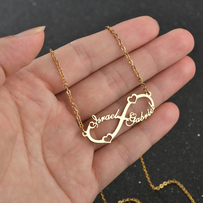 Personalized Gold Stainless Steel Custom Name Necklace - NATASHAHS