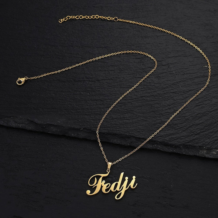 Personalized half infinity style with butterfly charm Name Necklace - NATASHAHS