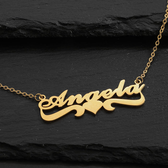 Personalized half infinity style with butterfly charm Name Necklace - NATASHAHS