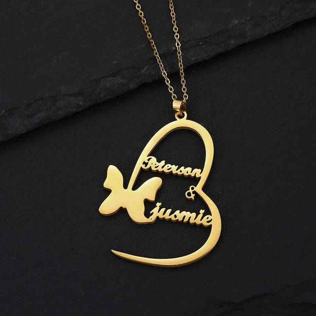 Personalized Stainless Steel Name Custom Necklaces For Women Men Gold Silver Chain Lover - NATASHAHS